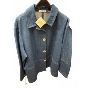 NEW MYONG LIM women's button denim jacket in blue
